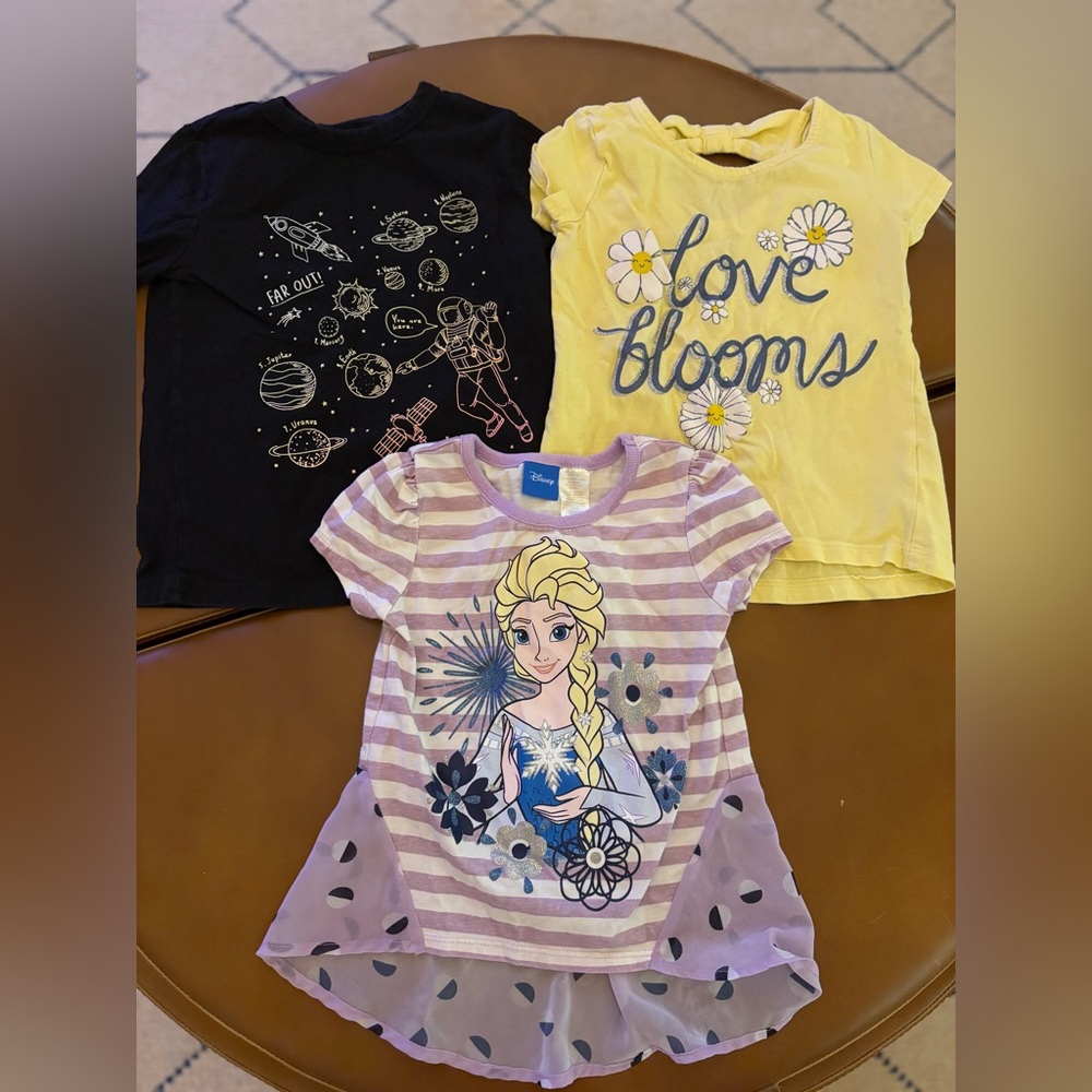 Disney Purple and White Elsa Kids Tee